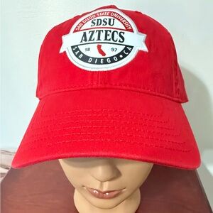 Captivating SDSU Aztecs Red Adjustable Baseball Cap NWT